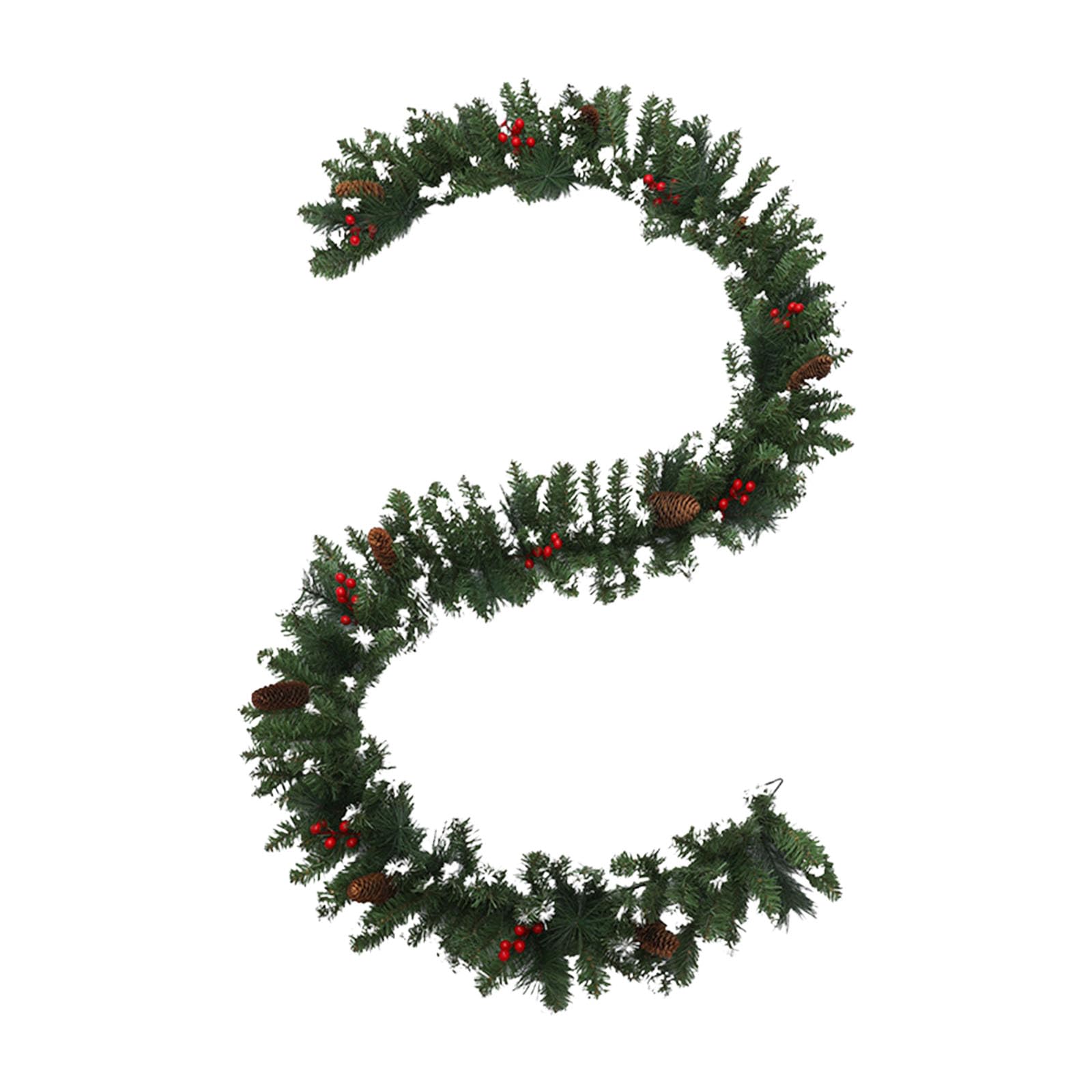 Tsophreniq Bendable Flocking Pine Garlands Soft PVC Holiday Decors for Christmas Wedding Birthday Party Arrangements Safe Kids Friendly Christmas Party Decoration