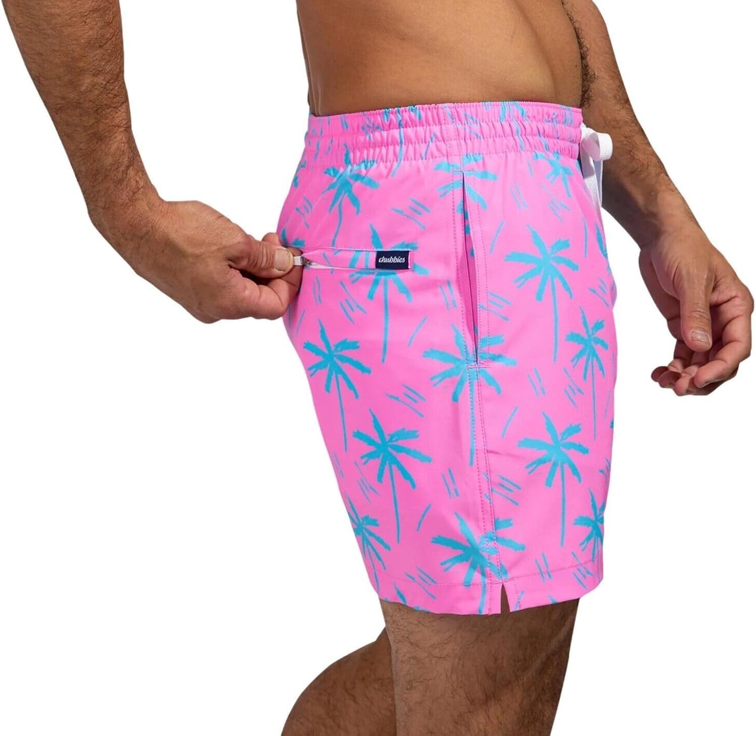 Chubbies Men’s Swim Trunks, Stretch Swimming Board Shorts, 5.5” Inseam (US, Alpha, Medium, Regular, Regular, The Prince of Prints)