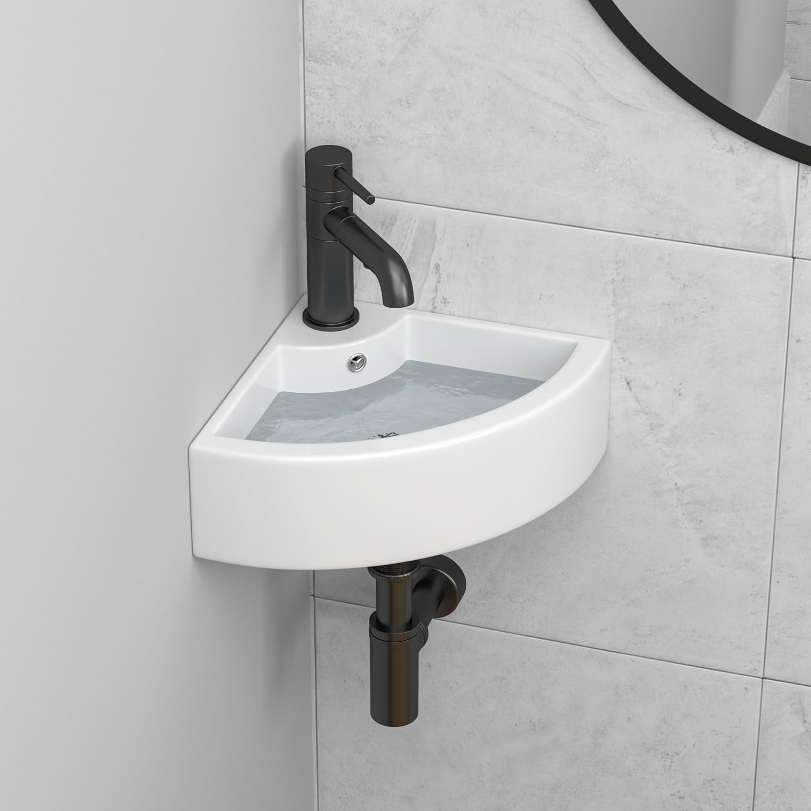 Lepuday 18'x 13' Wall Mount Corner Bathroom Sink