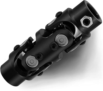 13/16" -36 Spline X3/4" Round Black Double U Joint Steering Universal Joint DOUBLE U Joint Shaft,Total Length 5-1/8"