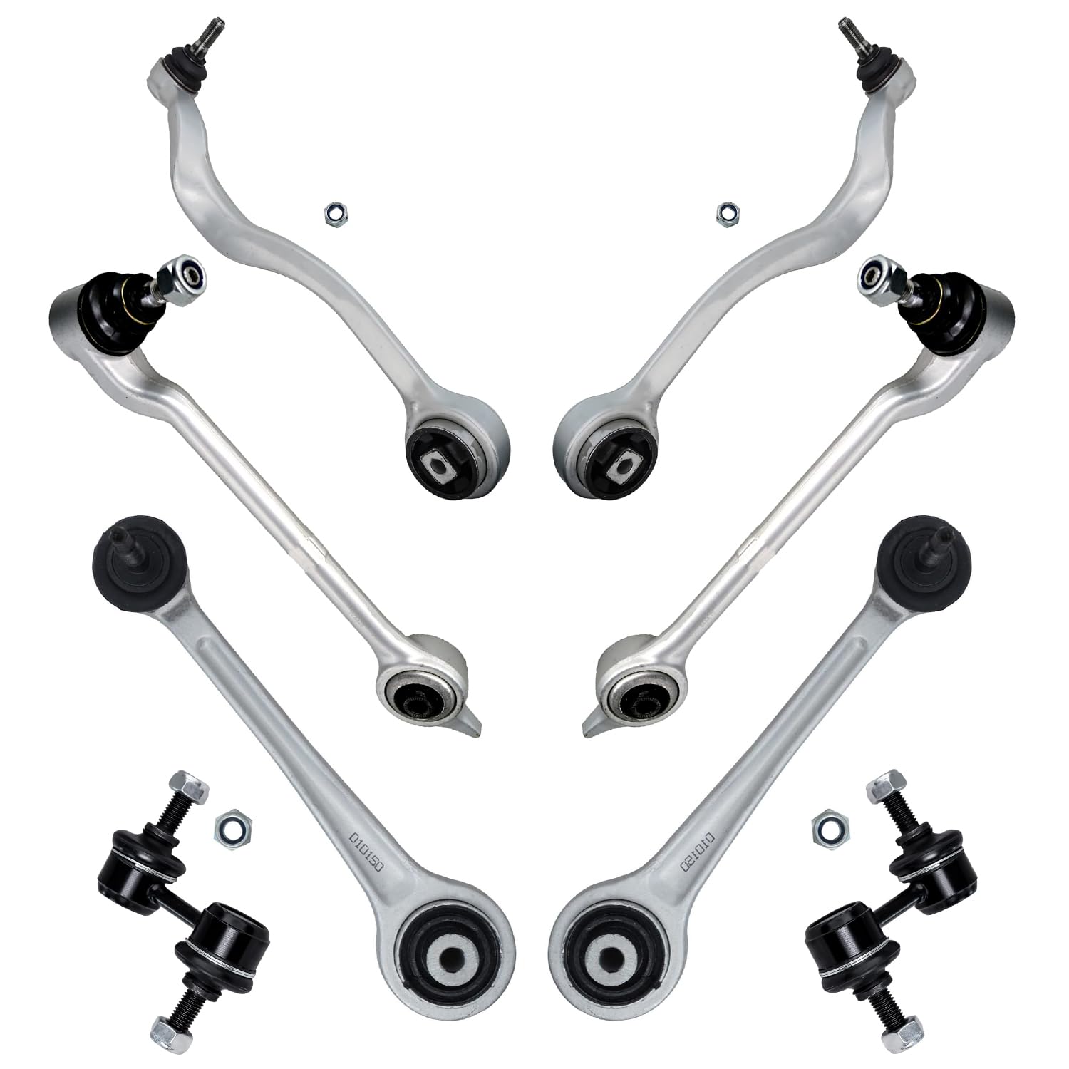 Detroit Axle - Front and Rear Control Arms w/Rear Sway Bars Replacement