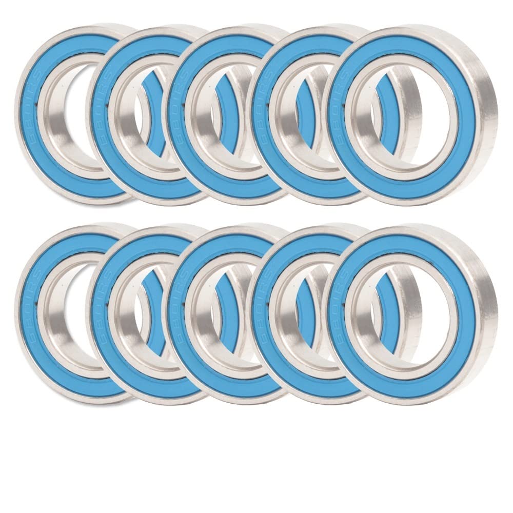 1 0pcs 6801rs Palier ABEC-3 12 * 21 * 5 Mm Section Mince 6801-2rs Roulements à Billes 61801 RS 6801 2rs avec du Bleu scellé L-2112dd