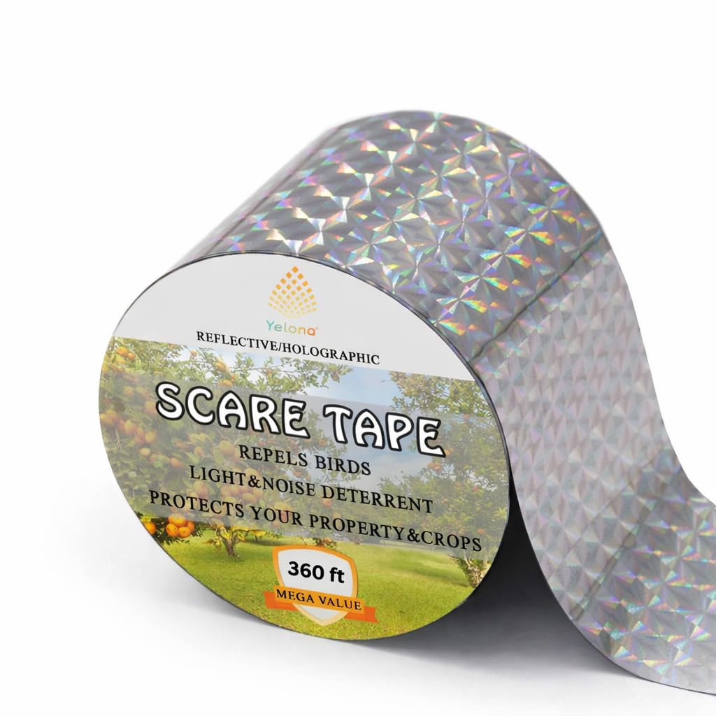 YELONA Bird Repellent Scare Tape - Holographic Ribbon for Effective Bird Deterrent - 4.8cm x 110m-image-30