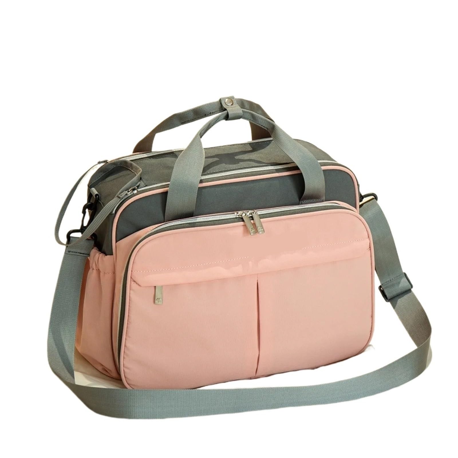Mama-Tasche, große Kapazität, Wickeltasche, graue Handtasche for Mutter, Kinder, Wickeltasche, Umstandstaschen, Kinder-Kinderwagen-Tasche(2)