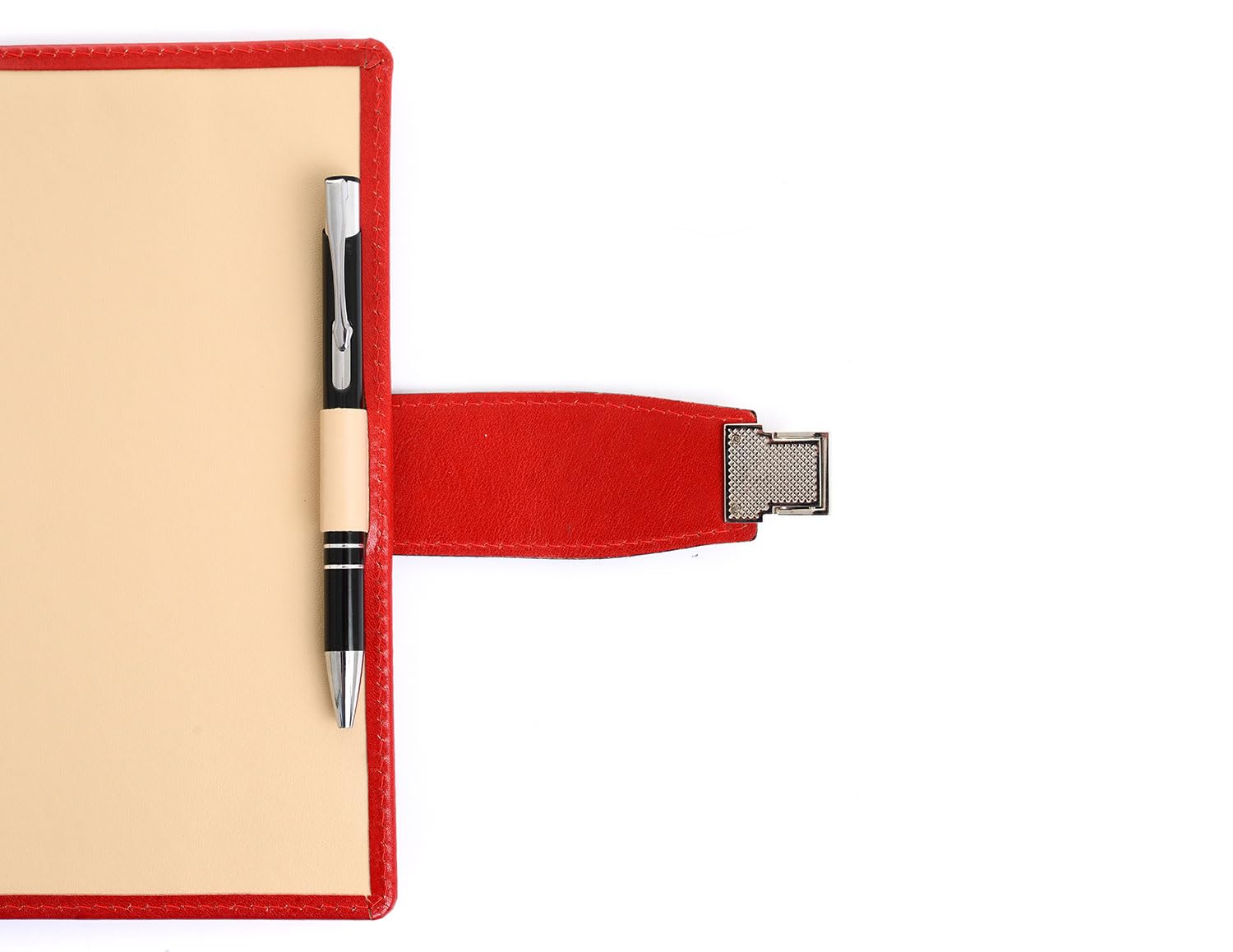 PROGRESSIO Agenda 2026 Vera Pelle - Calendario giornaliero planner a righe 12 mesi - cm 15x21 (A5) - collezione Elegant - Rosso
