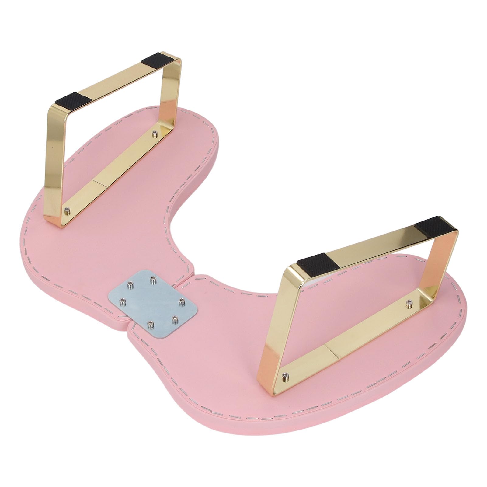 Jectse Podłokietnik do Paznokci, Zdejmowany Kształt Litery U Miękki Składany PU Manicure Podłokietnik do Salonu Domowego, Manicure Nail Tech (PINK)