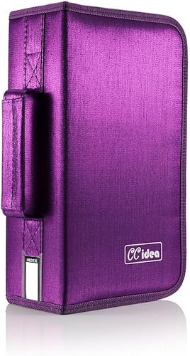 Miniatura 18 de CCidea Estuche para CD y DVD, capacidad 264, carpeta multimedia, cartera de CD, folleto de disco, 11.4 pulgadas de largo x 6.4 pulgadas de ancho x