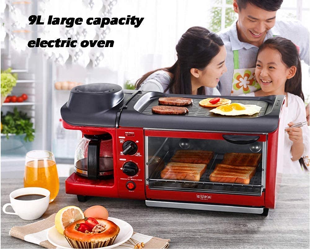 3 in 1電気朝食機 トースター コーヒーメーカー ミニ オーブン 家庭用パン Amazon.co.jp : 朝食機多機能3in1朝食用オーブン電子レンジ、ガラス蓋