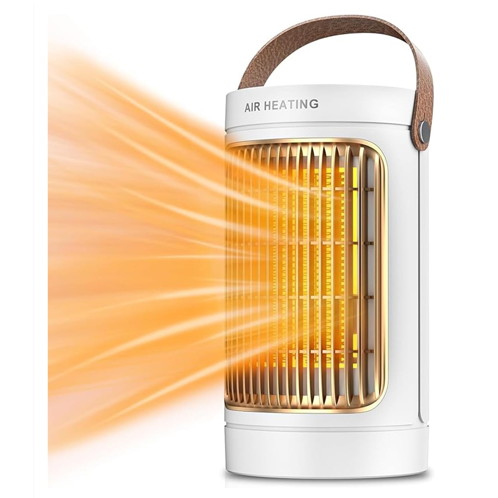 Portable Space Heater with Air Heating, 18 x 9 inches (white)