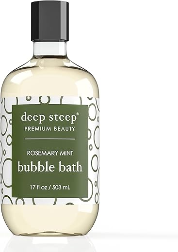 Deep Steep Bubble Bath Rosemary and Mint 17 Ounces