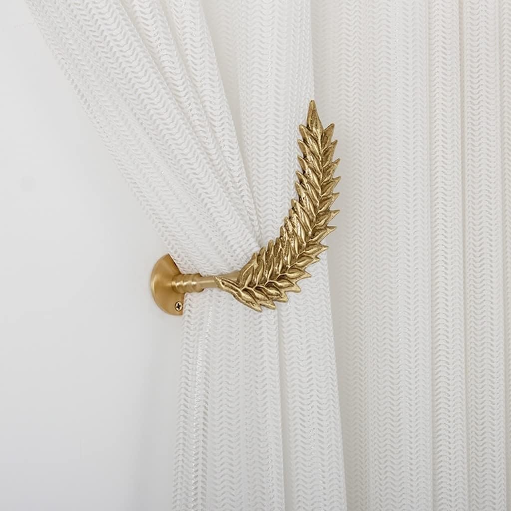 Crochets de Rideaux, embrasses de Rideaux en blé, Attaches de Rideaux Vintage, Supports de Rideaux muraux en Laiton, Crochet Mural.,