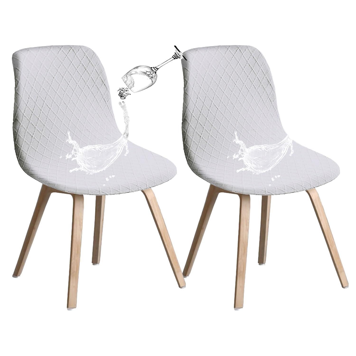 PBTMCD Dining Chair Covers, Stretch For Room Slipcovers Protectors, For,Suitable For Restaurants(White,2pc)