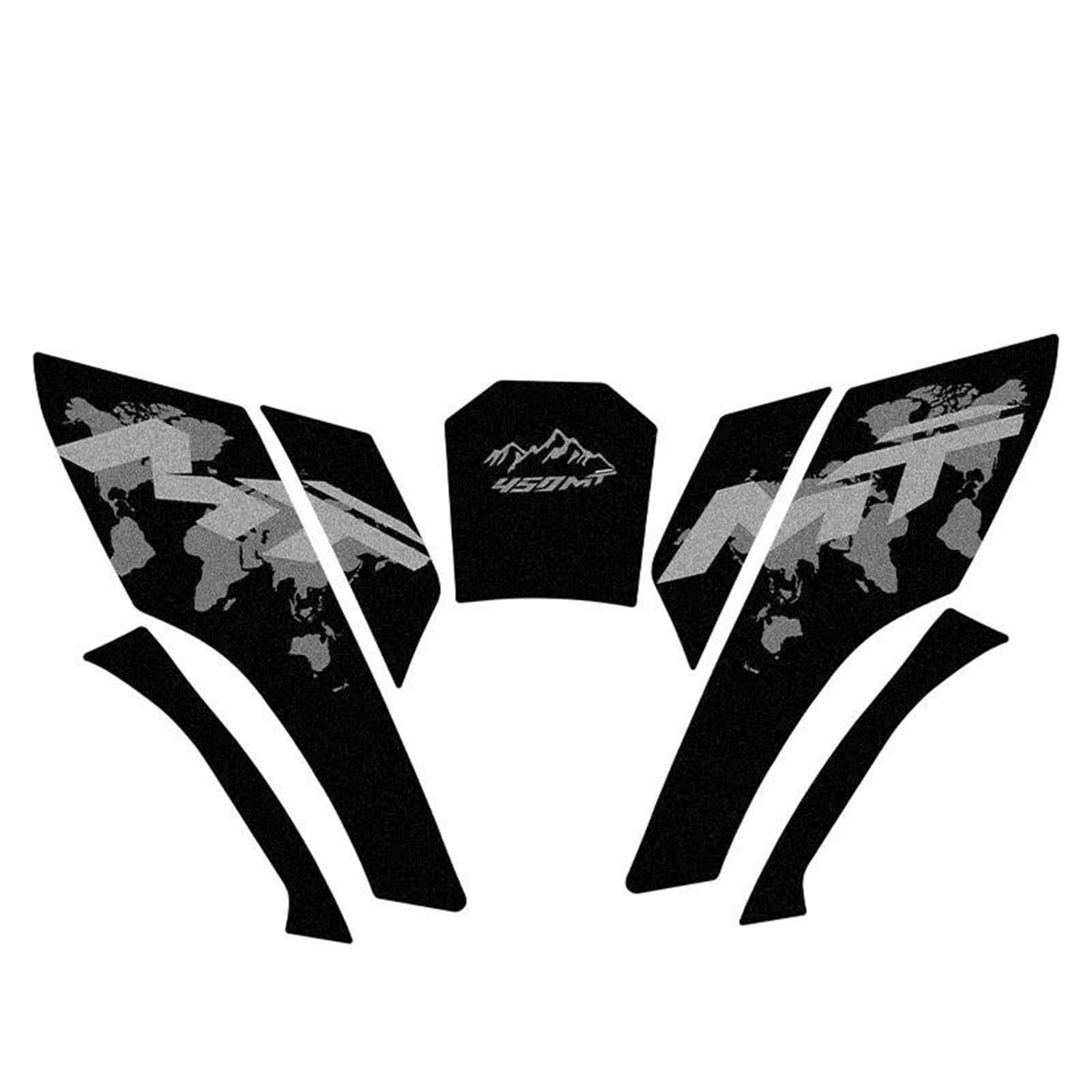 Slimes Color12 Motorcycle Full Set Pvc Fuel Tank Pads Gas Grip Traction Sticker Protector For Cfmoto 450Mt 450 Mt(Color12)
