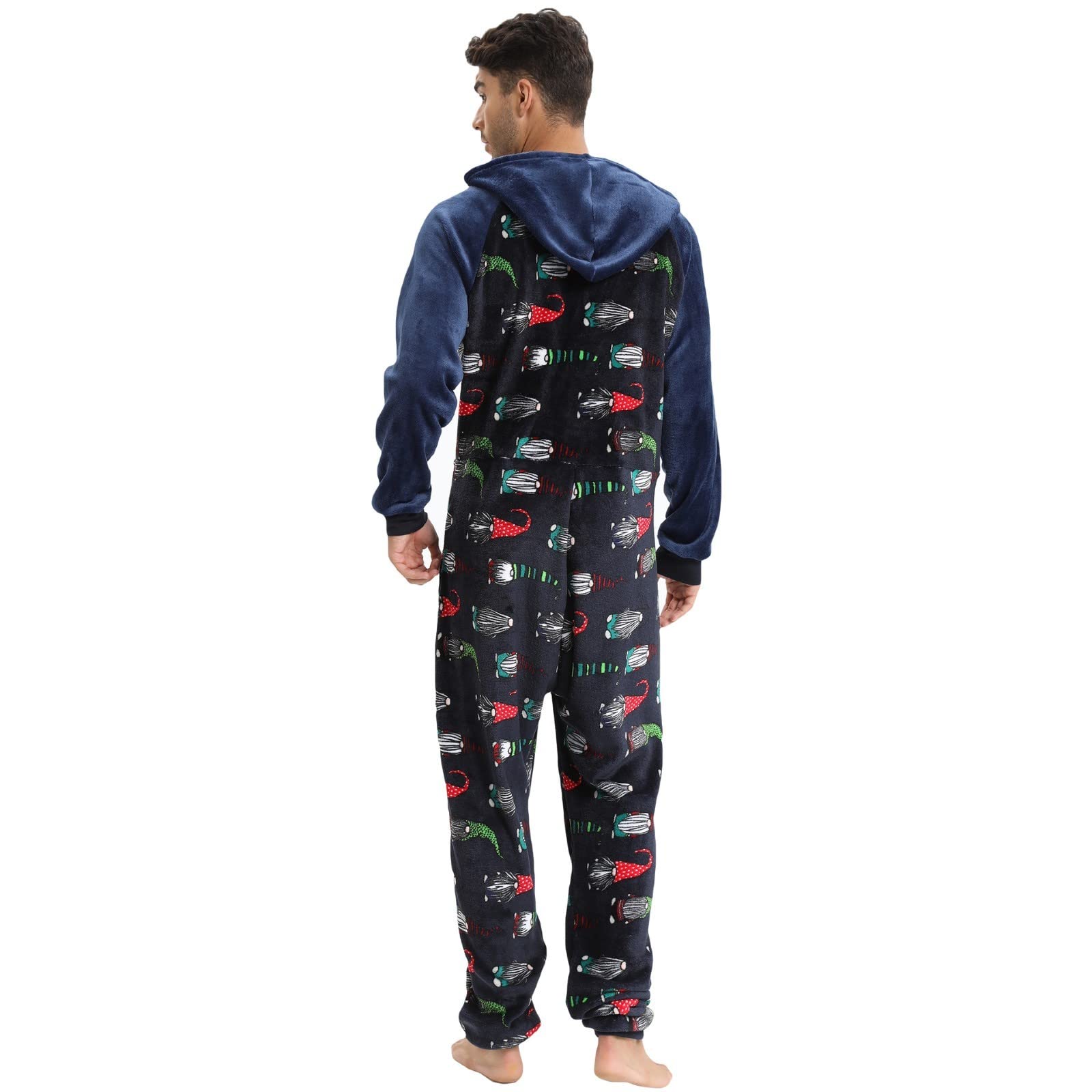 Pigiama Velluto Uomo- Uomo Autunno E Inverno Tempo Libero Star Sciolto Manica Lunga Caldo Pigiama Casa Abbigliamento con Tasche Loungewear Set Pigiama in Flanella