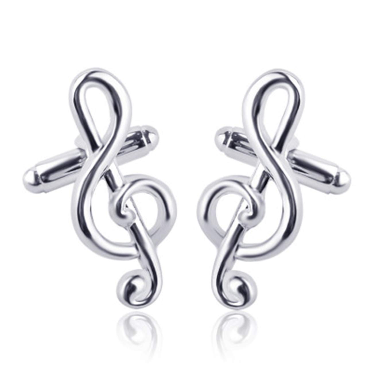 XiaoShiJie A Pair Cufflinks for Men, for Wedding, for Business Notes Shape