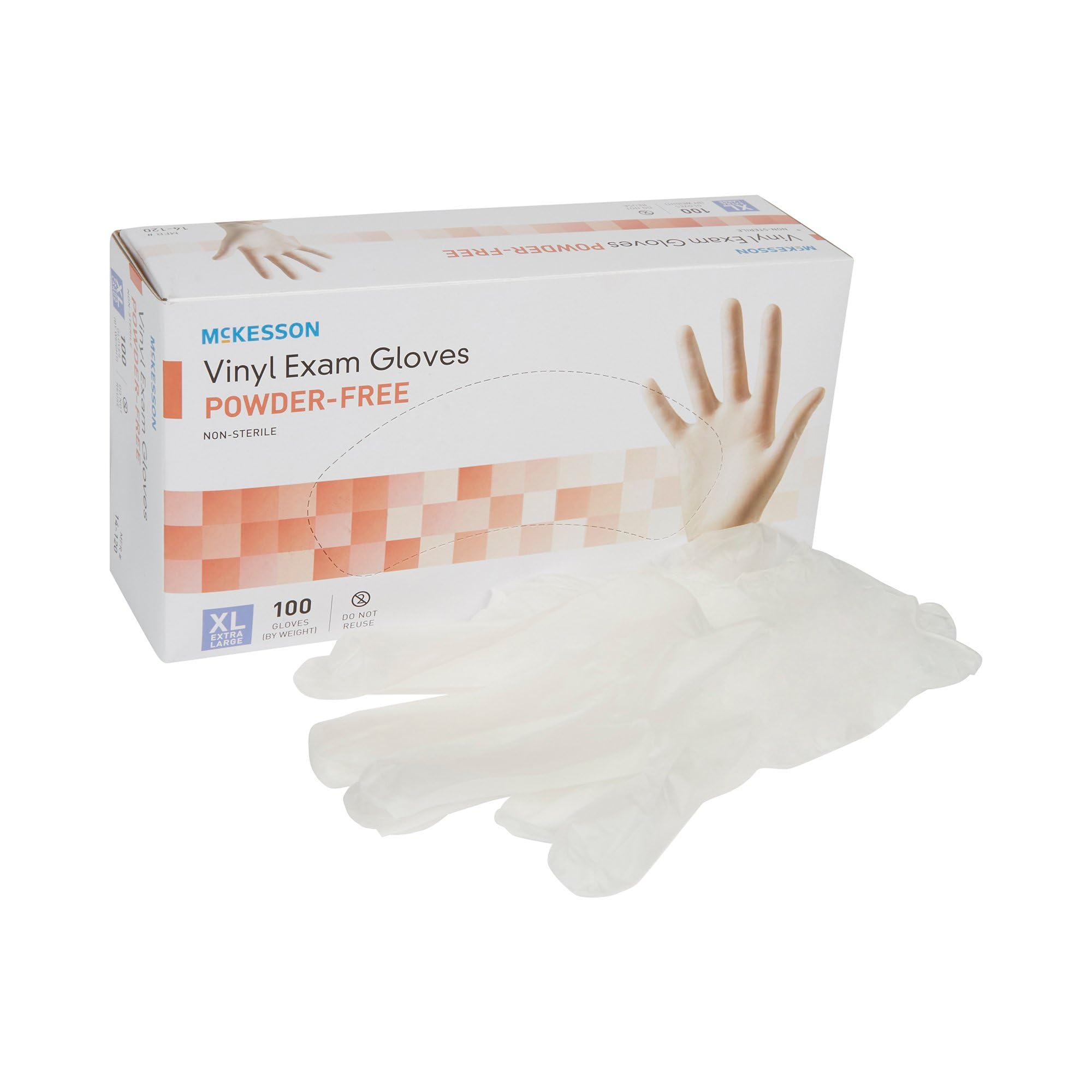 McKesson Glove Vnl Pf Mdpk Xl Ns - Box of 100 - Model 14-120