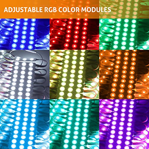 Wichemi 50Ft Led Light Modules For Business Window Light Commercial Storefront Lights 100Pcs Led Module For Signs 0.92W 3 Led 5050 Smd Rgb Adhesive Waterproof Strip Lights For Store Advertising Décor thumb #5