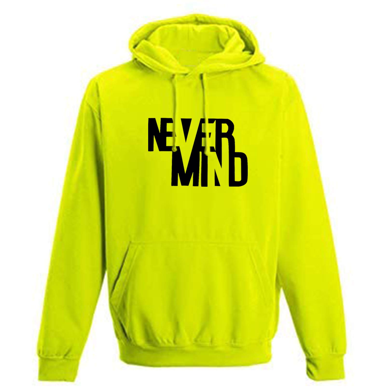 More & More Felpa con cappuccio unisex in cotone con cappuccio Never Mind stampata