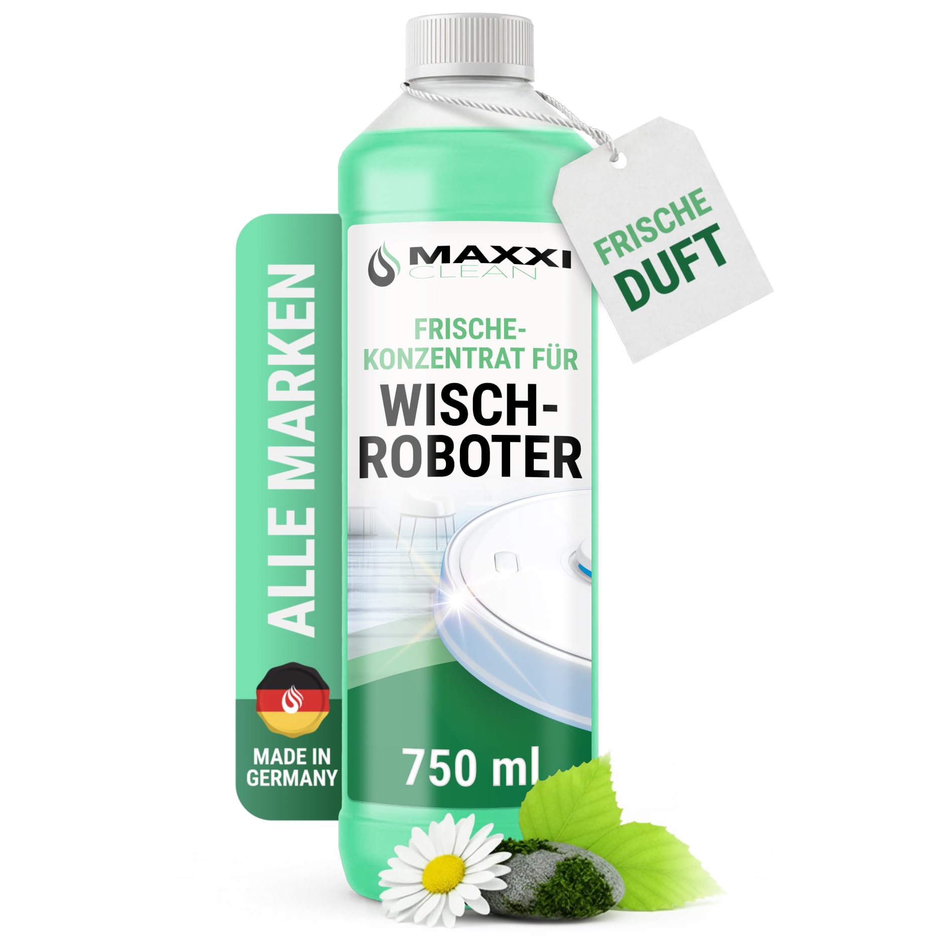 Maxxi Clean | 750ml Bodenreiniger mit Frische-Duft | geeignet für alle Wischroboter | Universal Reiniger Konzentrat | Wischflüssigkeit für Boden, Parkett, Fliesen | Saugwischer-Reinigungsmittel