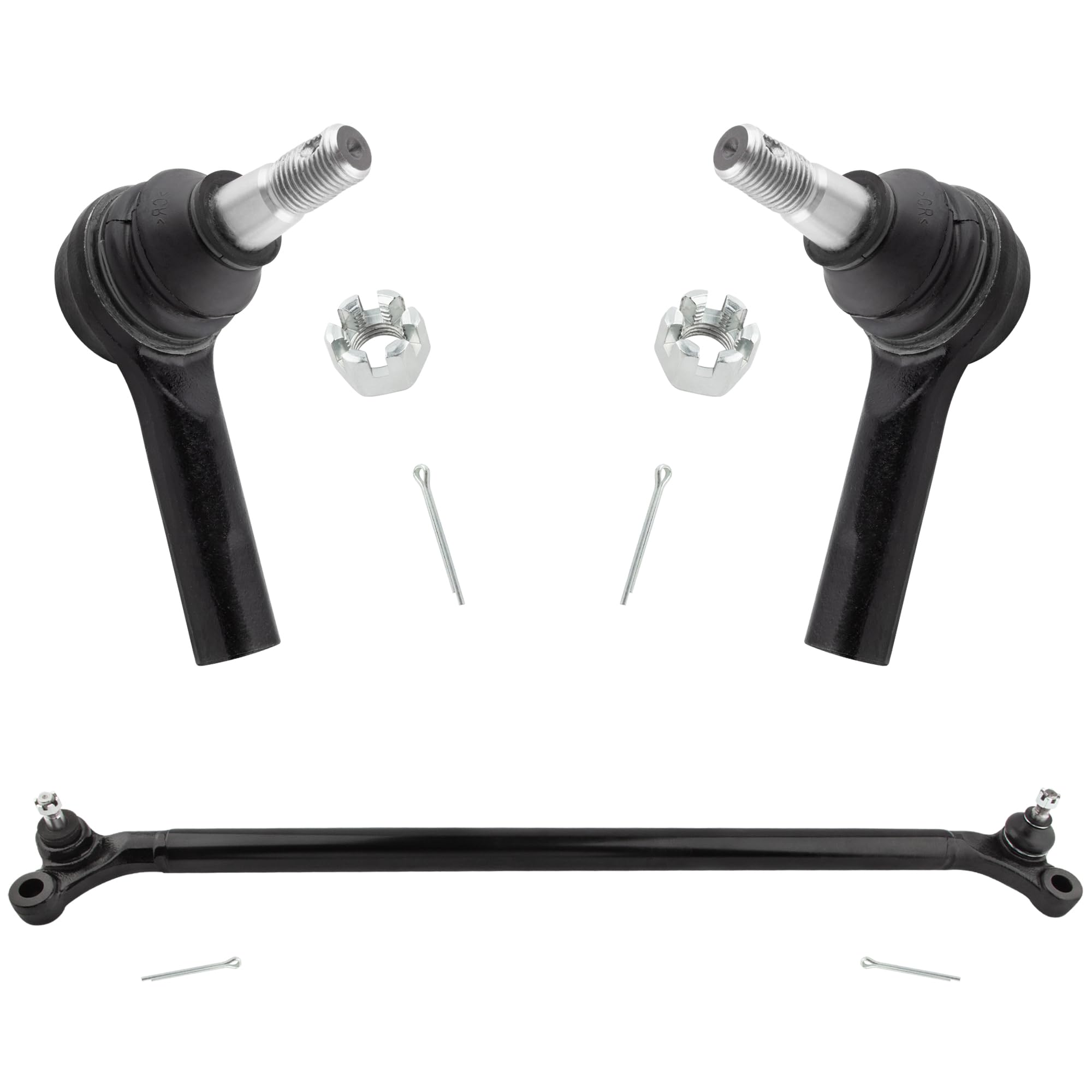 YMAUGP 3pcs Suspension Kit Front Outer Tie Rod End Center Drag Link for Nissan Frontier 1998 4WD,for Frontier 1999-2000 2.4L 4WD 3.3L,for Frontier