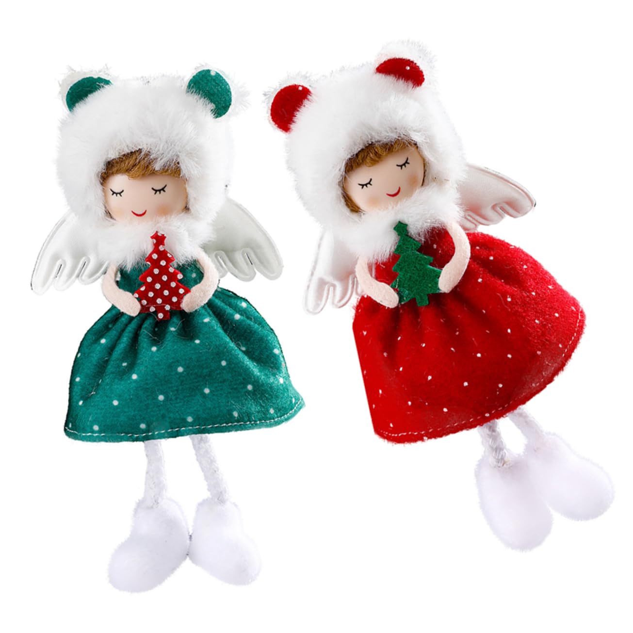 Zerodeko 4 Ensembles Charme Fille Ange Décorations d'ange Fleurs Artificielles Décorations Poupée Ange De Décoration De Noël Guirlande Lumineuse Solaire D'extérieur Fée Peluche 2 Pièces * 4