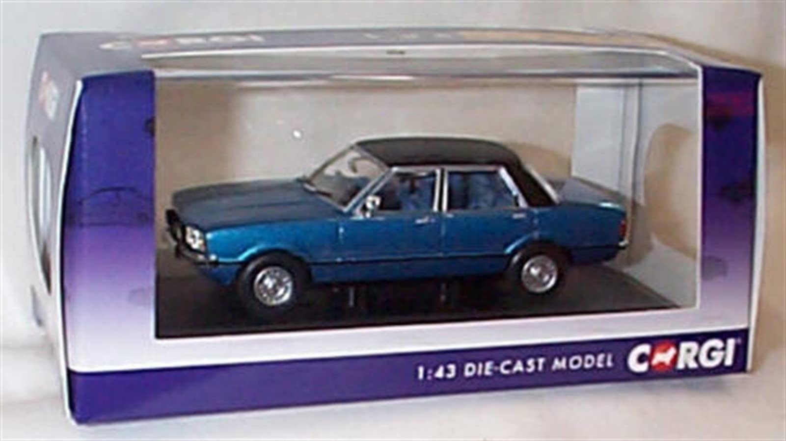 Corgi Ford Cortina GXL 1/43 – Bordeaux Toit Noir, Miniature Neuve UK