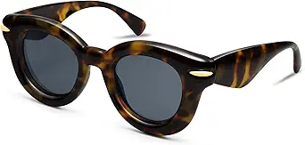 Cute Round Sunglasses for Women Men Trendy Chunky Thick Inflated Shades AP3695