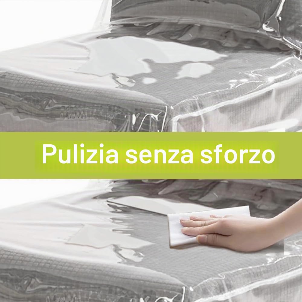 Coprisedie Trasparenti per Sedie da Pranzo, 4 Pezzi Protezione per Sedile in PVC Impermeabile, Protegge da Graffi di Gatti, Peli di Animali, Polvere e Versamenti (58 * 53 * 45cm)