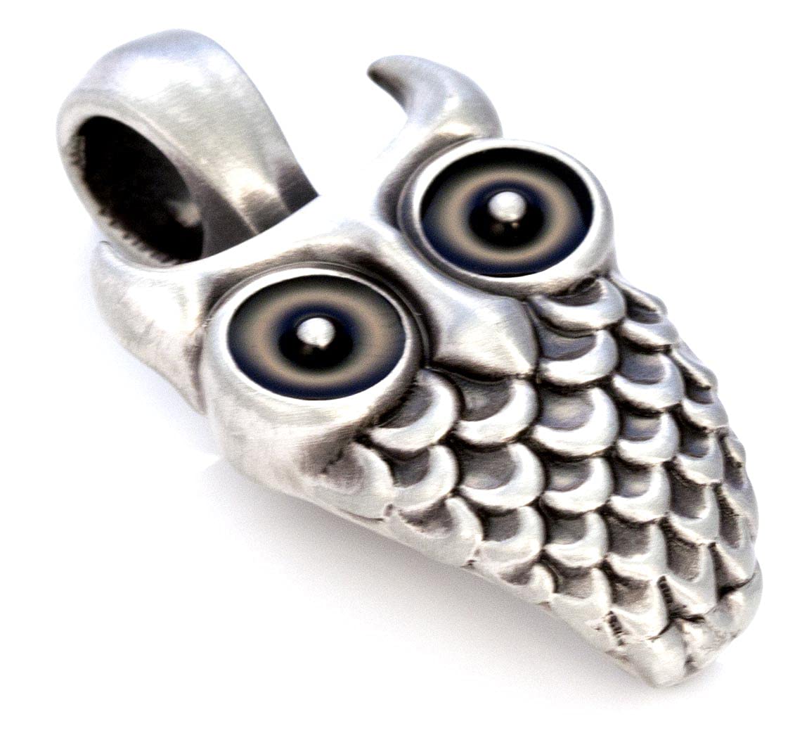 owl pendant (b224 black) - wisdom, inspiration and guidance to deeply explore the unknown