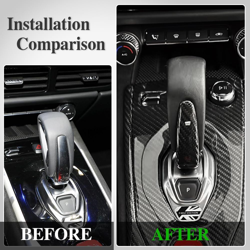 Genuine Carbon Fiber Gearbox Head Overylay for Lotus Emira I4 V6 GT GT4 Coupe 2022 2023 2024,for Emira at Gear Knob Cover (at Gear Knob Cover)