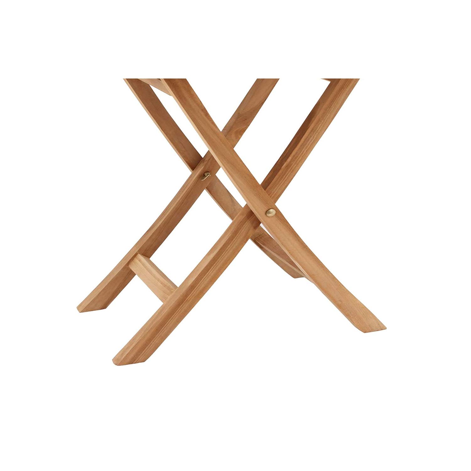 CONCEPT USINE | Table de Jardin Ronde Pliable en Teck 120 cm | Design Mejia | Finition Bois Brut | Gain de Place Pratique | Résistante aux Intempéries | Longue Durée de Vie | Mobilier d'Extérieur