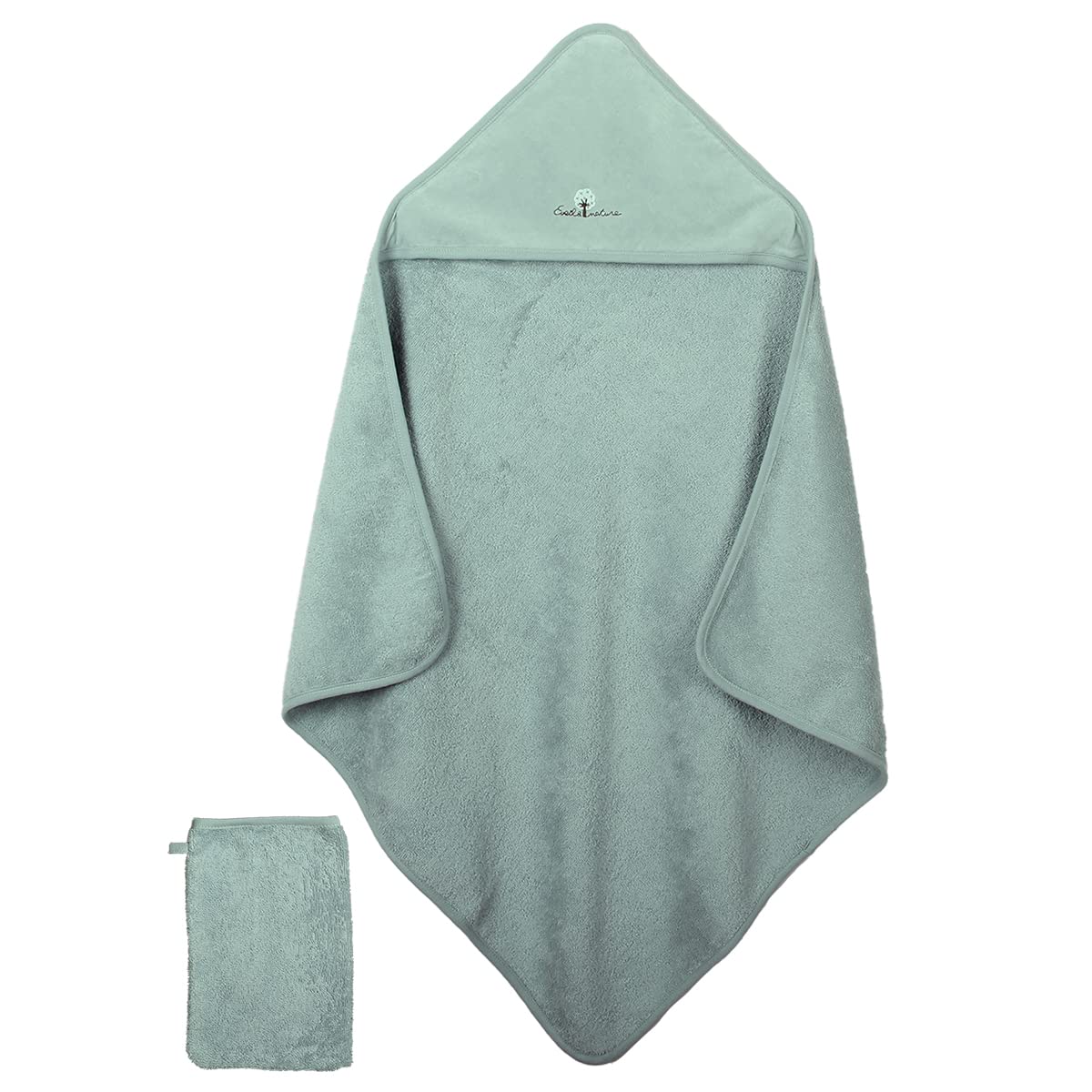 Eveil et Nature Cape de Bain+Gant Aqua