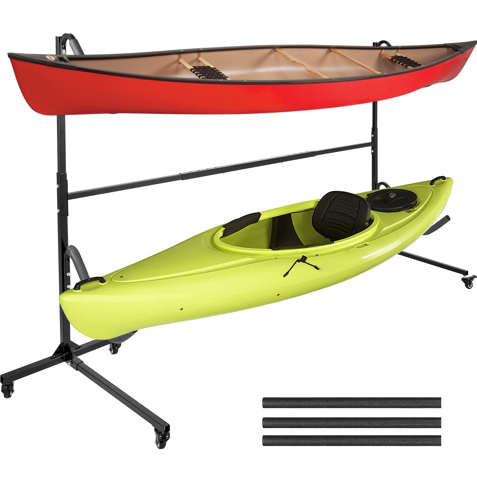 VEVOR 2 Layers Kayak Storage Freestanding Kayak Storage Rack, 200 LBS Load-Bearing Capacity Kayak Hanger for Indoor/Outdoor Use, 100 LBS Per Layer Paddle Board Rack