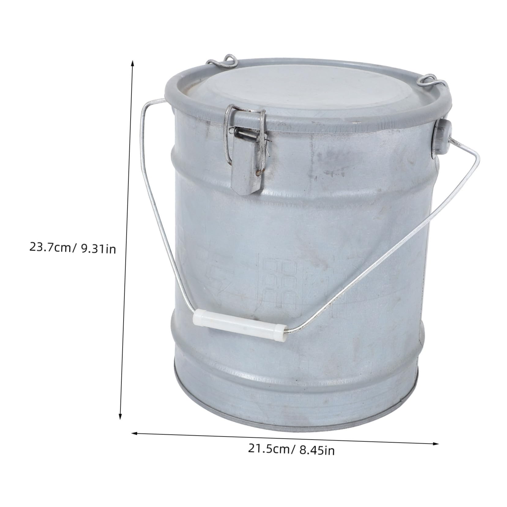 KICHOUSE Metal Sampling Bucket Round Soil Sample Container Lids Laboratory Sample Holder for Soil Containers