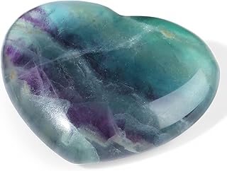 MAIBAOTA 45 mm Crystal Heart Big Healing Crystals Heart Love Crystal Stone Natural Reiki Gemstone Palm Worry Stones for Anxiety Crystal Gifts