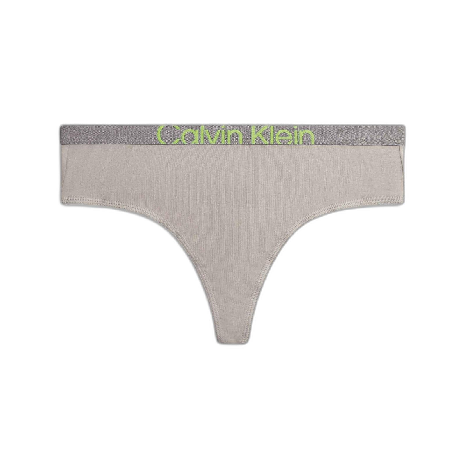 Calvin Klein Women Thong Tanga, Multicolor (Satellite/Green Flash), S