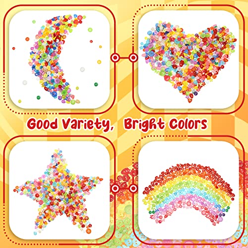 800 Pcs Craft Buttons Sewing Buttons Colorful Buttons Mix Buttons Round Heart Star Flower Buttons Assorted Sizes Resin Buttons For Diy Crafts Painting Decoration Handmade Ornament, 2 Holes And 4 Holes #TOP2