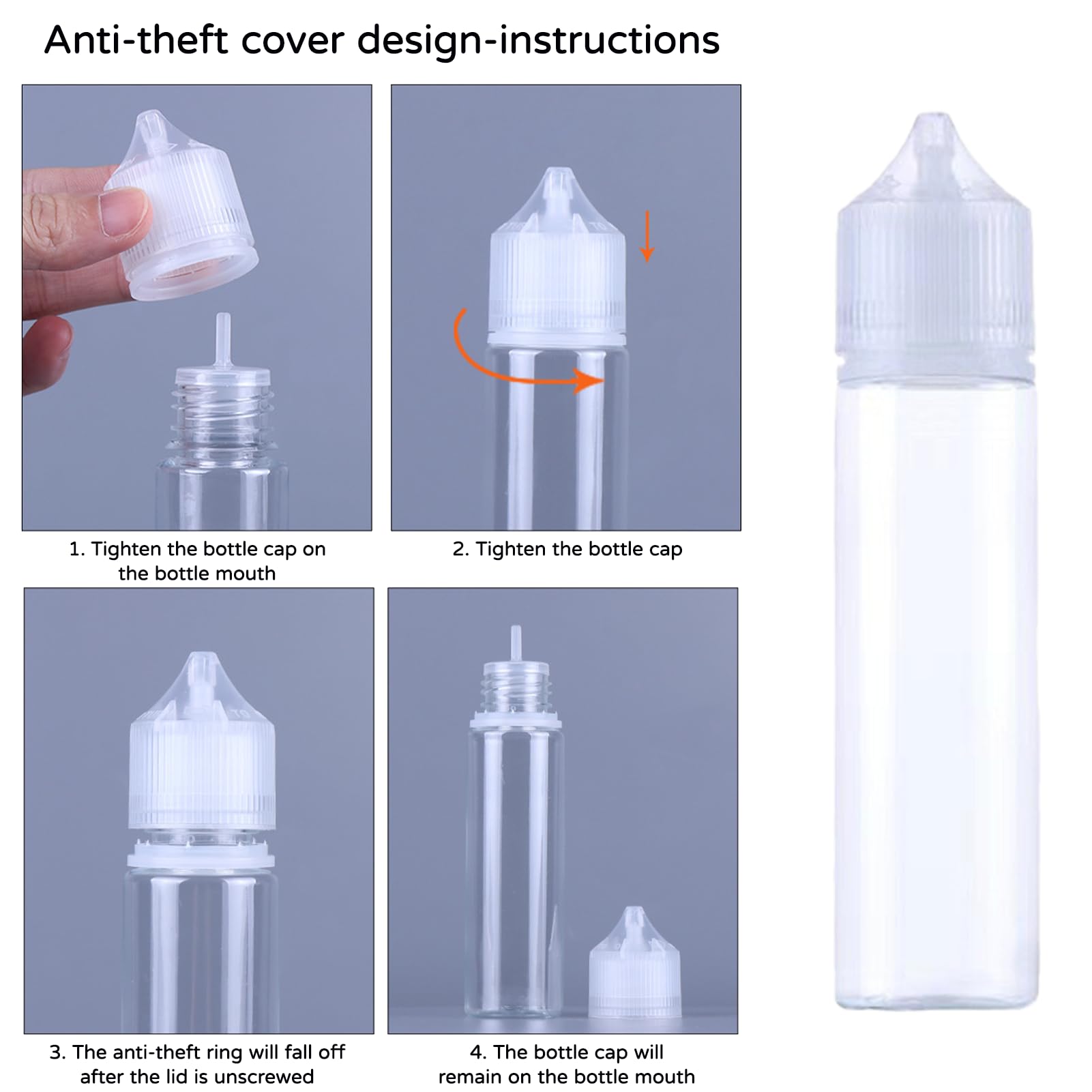Fiole/flaconcino/bottiglietta in plastica vuota e liquida, 12 Pezzi, Flacone per E-liquido (30 ml), Fiala in plastica, Flacone contagocce, Flacone con etichette a tappo conico per colla e altri