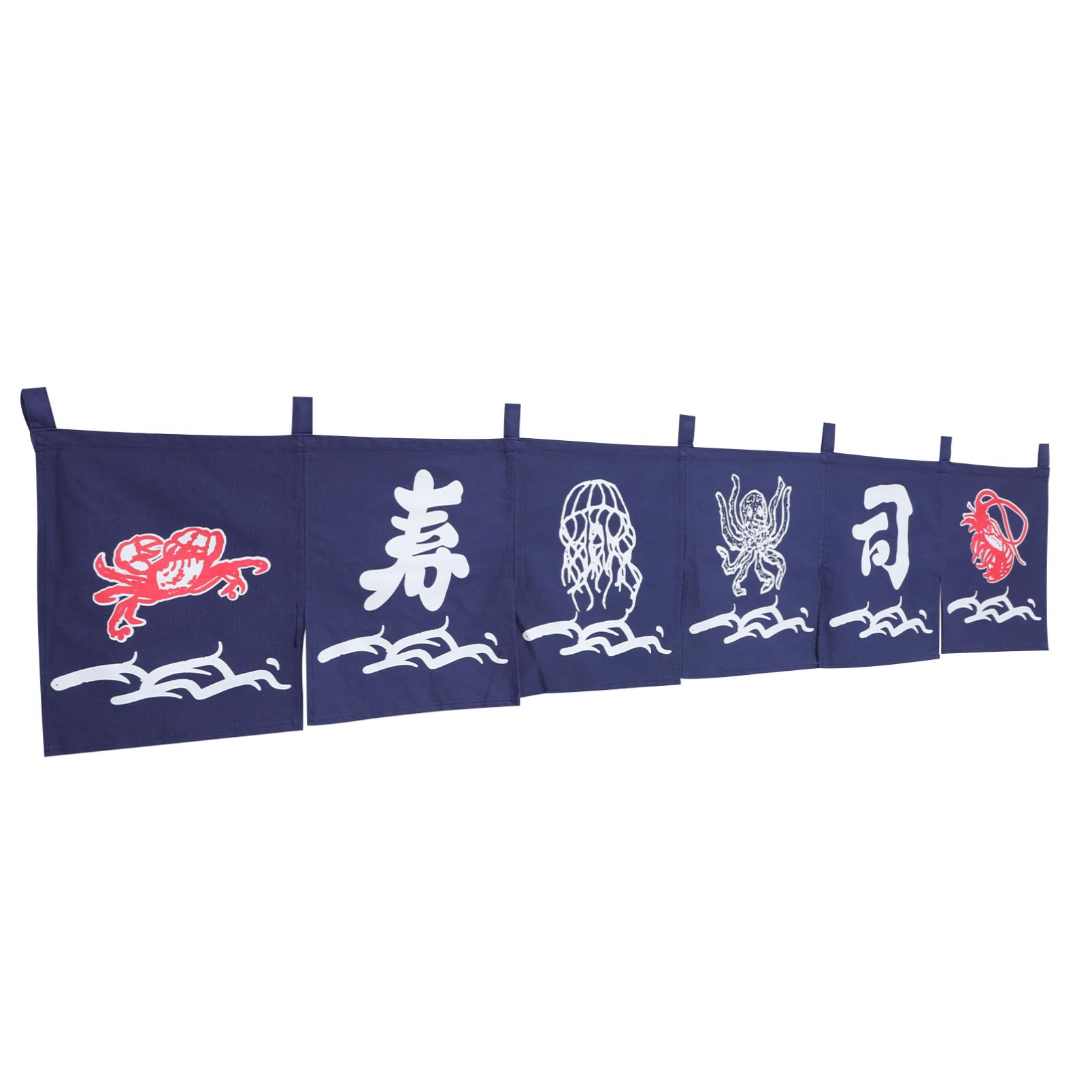 Rideau de porte japonais suspendu de haute qualité en polyester bleu