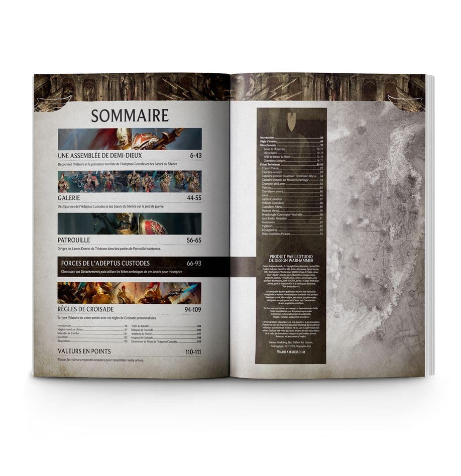 Warhammer 40.000 Codex Adeptus Custodes 10° Edition (francese)