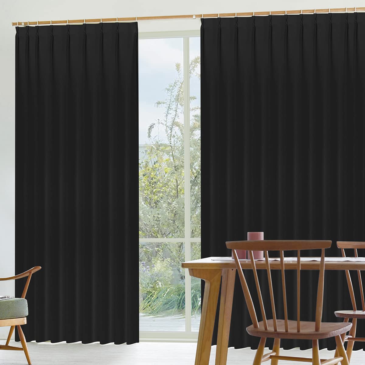 カーテンくれない 100％リサイクル繊維使用 サステナブル 1級遮光