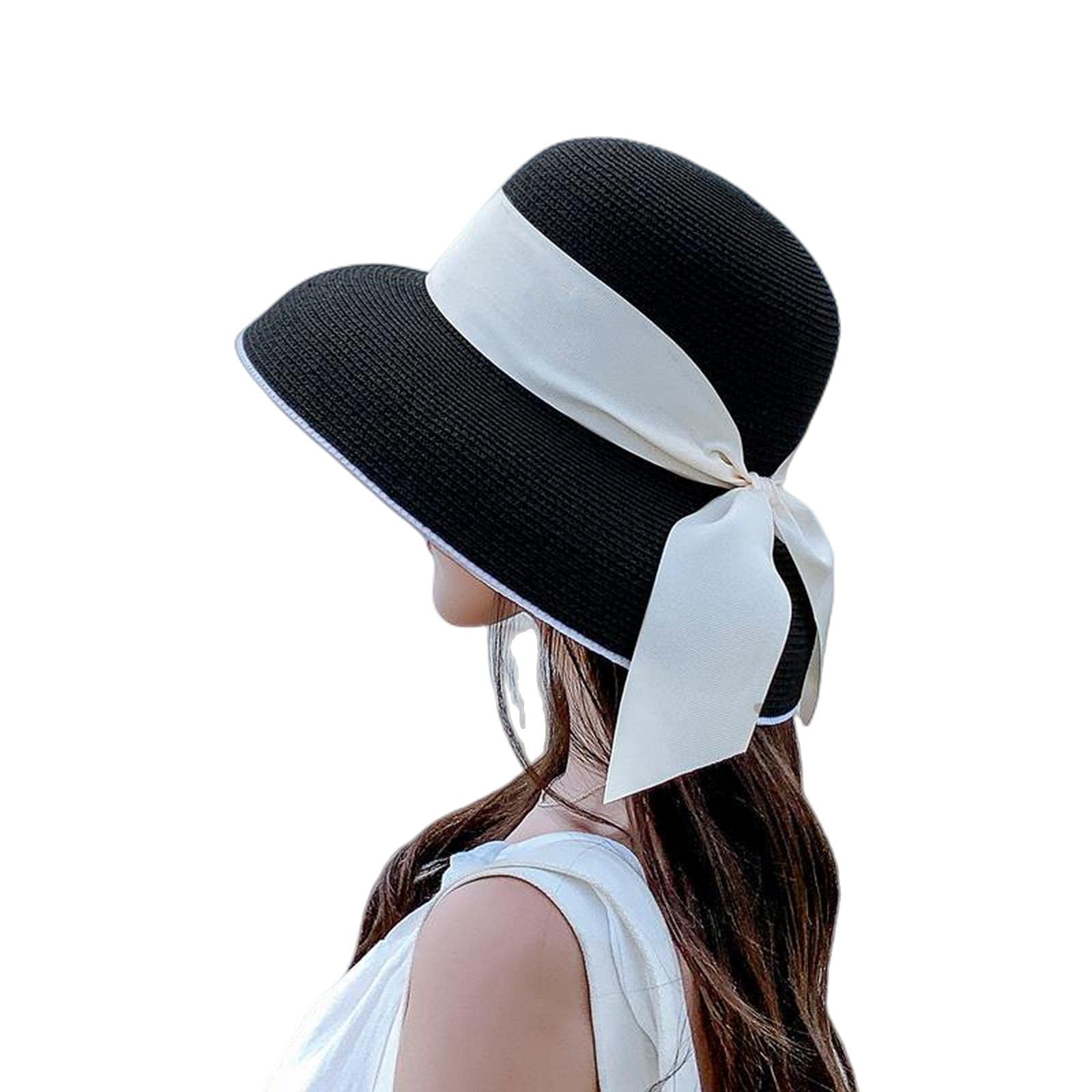 Chapeau bob pour femme - Chapeau bob d'été - Design rétro - Chapeau de paille - Chapeau de pêcheur