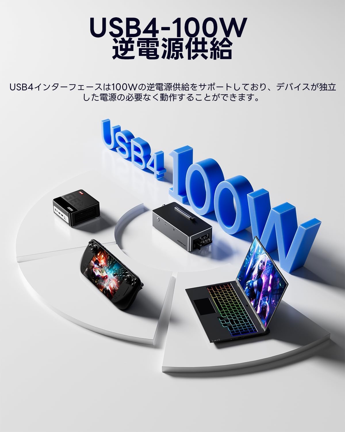 Amazon.co.jp: AOOSTAR AG01 eGPUドック、OCulinkポート搭載、800W電源