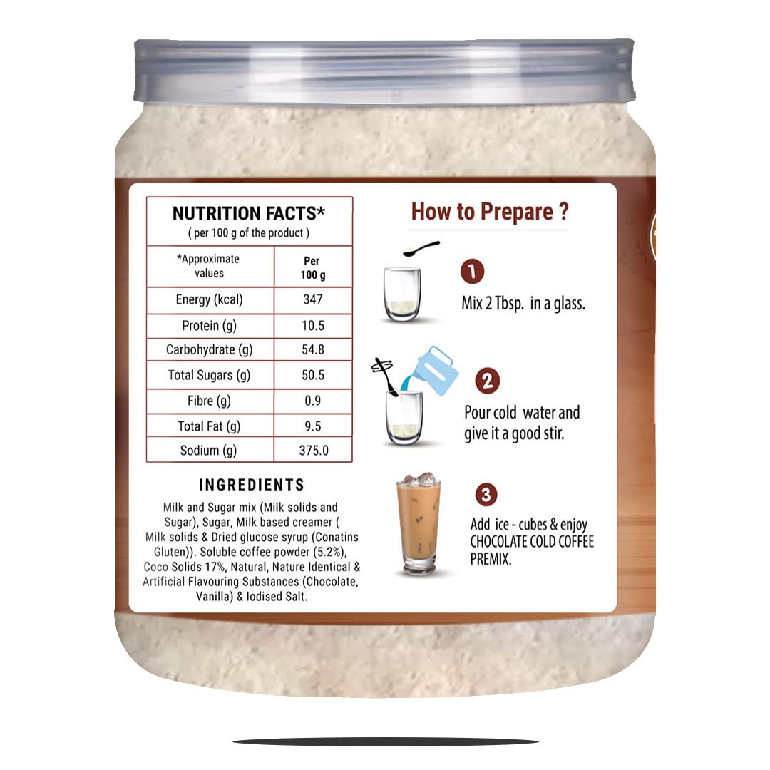 Brew Lab Chocolate Cold Coffee Premix - 250g Instant Coffee Powder (Chocolate Flavoured)