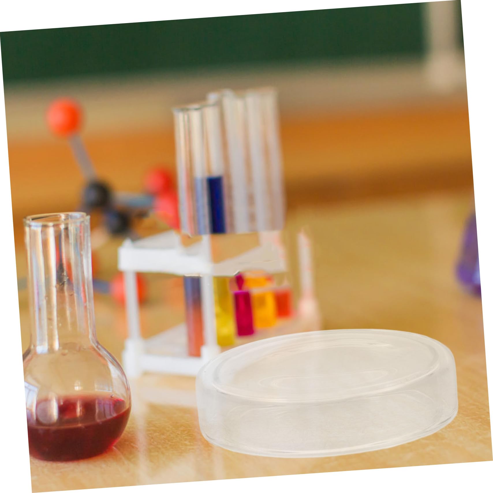 6 Stück Labor Petrischalen aus Glas mit Deckel Flache Kulturschalen Einfach zu Handhaben und Lagern für Labor und Forschung