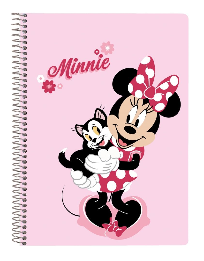 Safta MINNIE MOUSE NAIVE – Notebook 80 A5 Sheets, Hard Cover, Ideal for Children of Different Ages, Comfortable and Versatile, Quality and Resistance, 15.5 x 22 cm