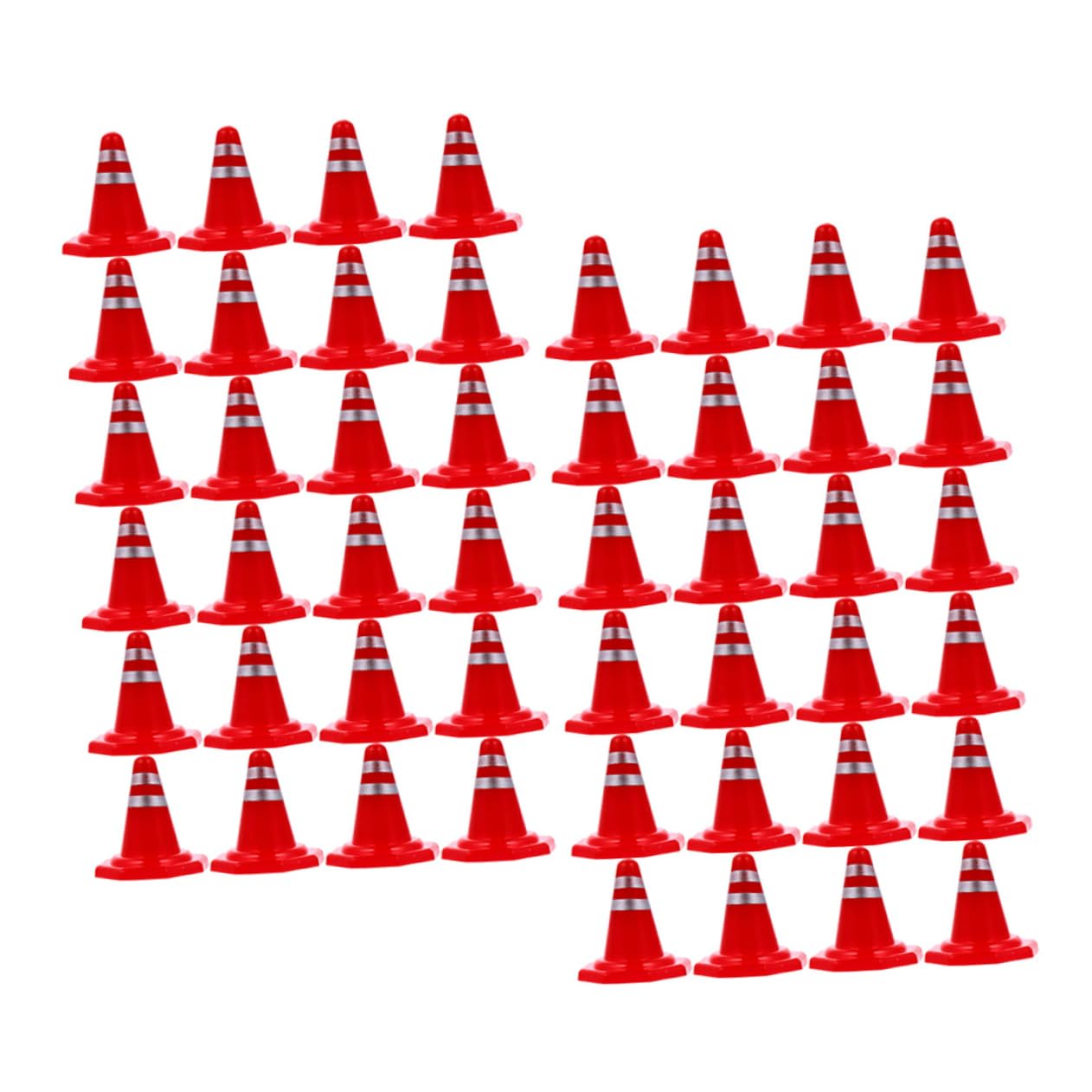 NAMOARLY 60pcs Traffic Road Cones Set Miniature Safety Cones for Roadblock Simulation for Educational Family Games