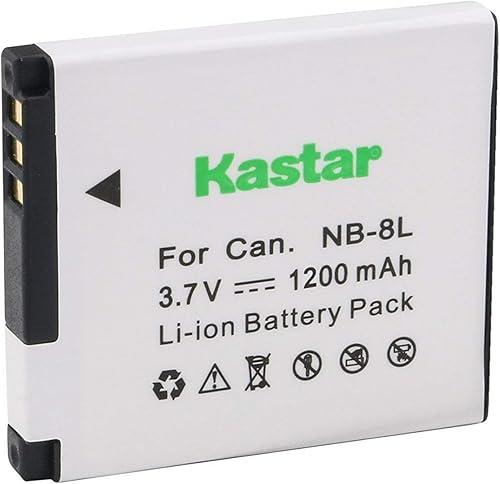 Kastar Reemplazo de batería para cámara Canon NB8L NB-8L y PowerShot A2200, PowerShot A3000 IS, A3100 IS, A3150 IS, A3200 IS, PowerShot A3300 IS