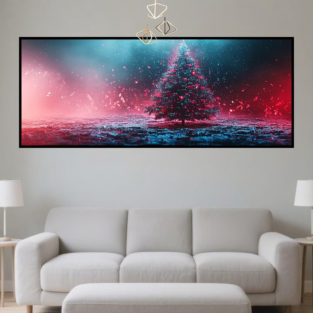 Zestaw do malowania diamentami kompletny zestaw na Boże Narodzenie malowanie diamentowe duży rozmiar 150 x 60 cm DIY diamentowe malowanie drzewo hobby dla dorosłych, diamentowa sztuka diamentowa do