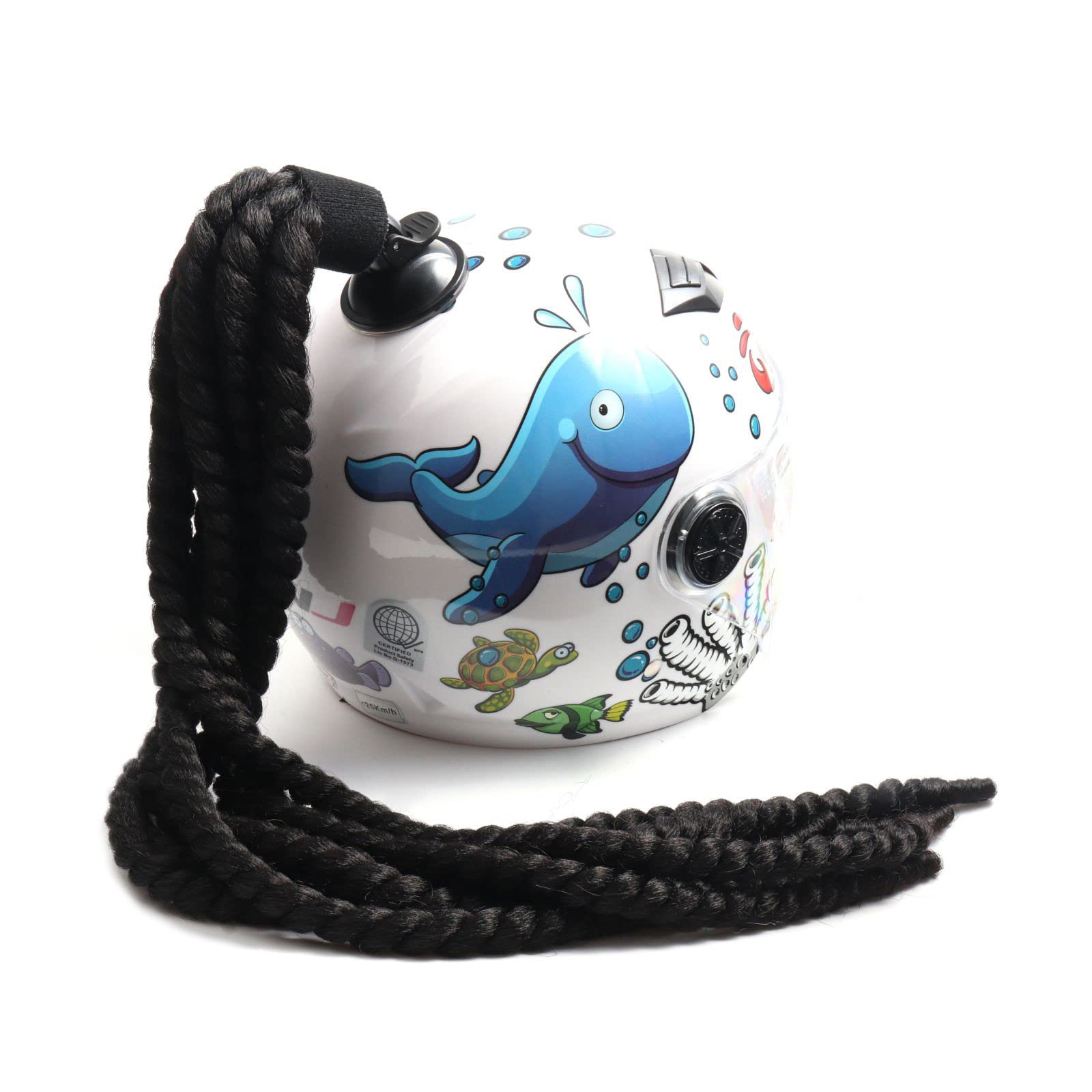 Queue de cheval bouclée pour casque : restez visible en skateboard - 8